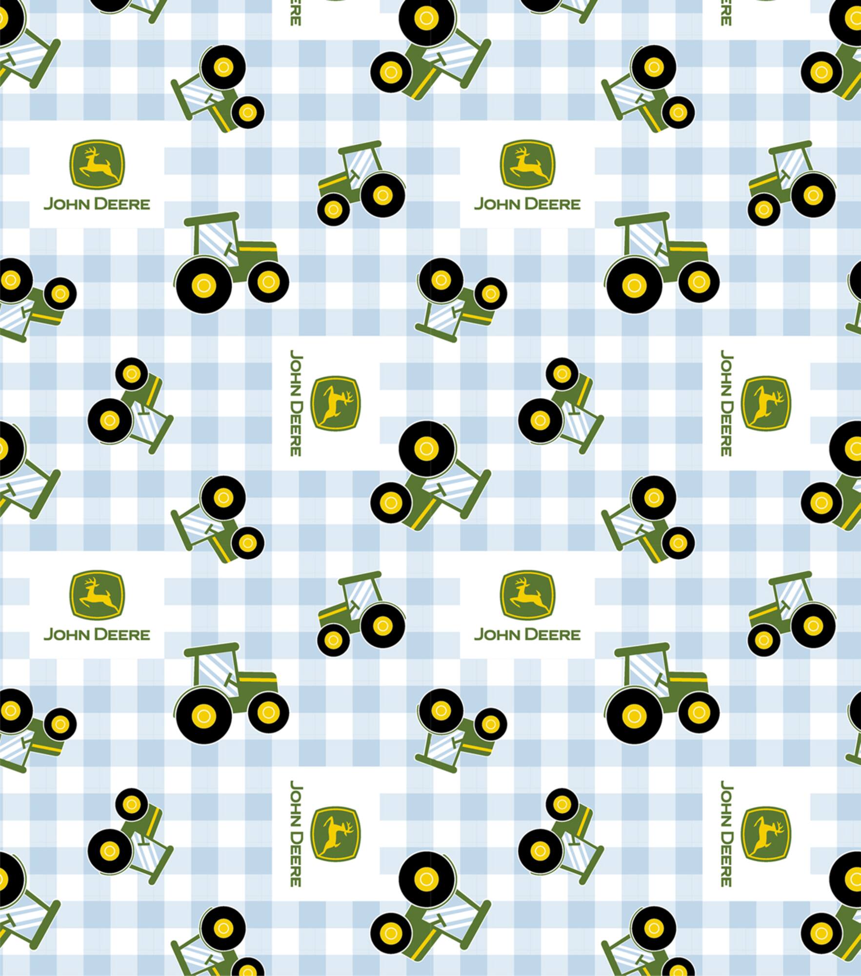 John Deere® Nursery Plaid Cotton Fabric